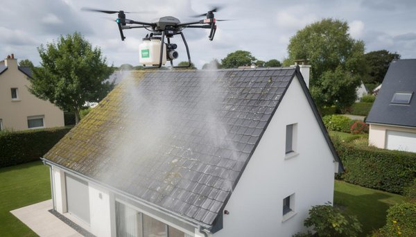 Le démoussage de toiture par drone à Lorient : la solution rapide et innovante